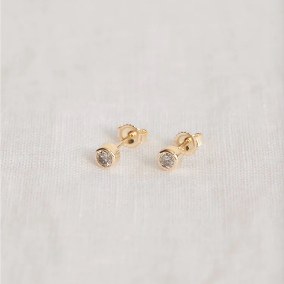 Jenni Kayne Jewelry - ISO | Jenni Kayne Stevie earrings grey diamond and yellow gold
